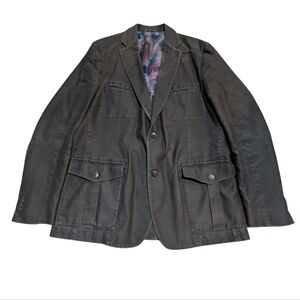 Kroon Sport Coat Antique Brown 44L KF381W Matthews Wash Academia Professor